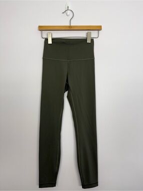 Lululemon Wunder Train High-Rise Tight 25" Army Green Size 4